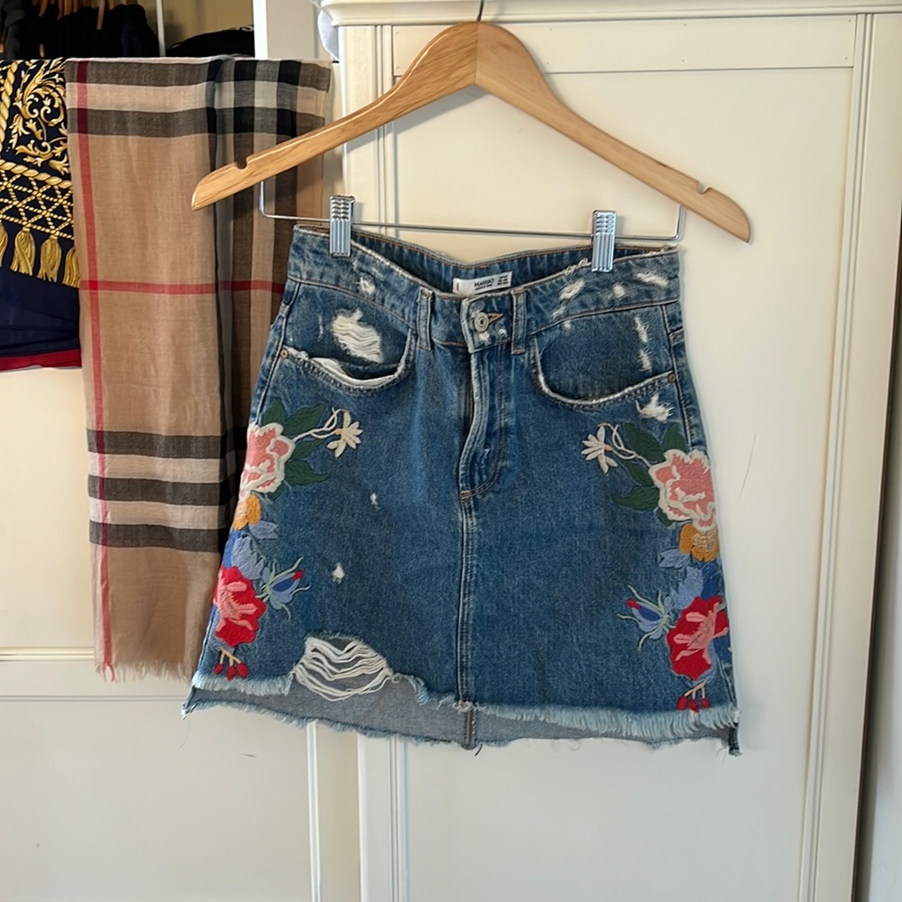 Mango Denim Jean Skirt